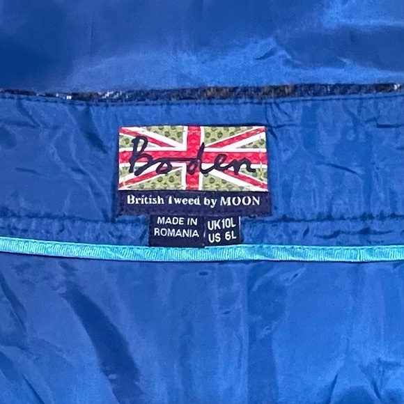 Boden Tweed Plaid Wool Kilt Style Pencil Skirt Retro Buckle School - Picture 4 of 5